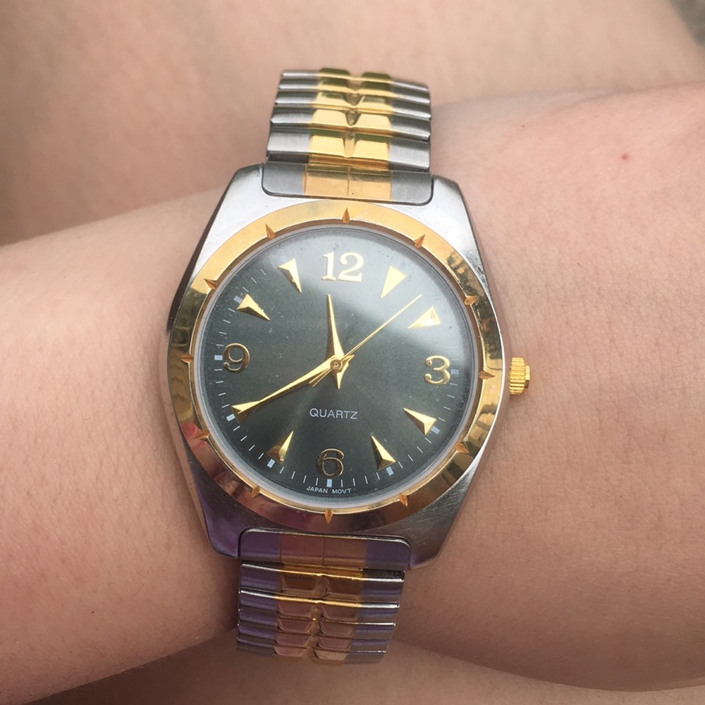 Quartz Gold and Silver Watch